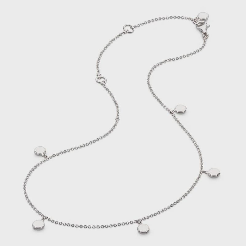 Silver Revival Eclipse Mini Disc Station Necklace