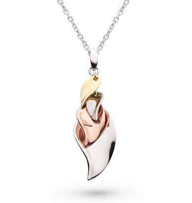 Silver Blossom Enchanted Leaf Golden Cluster Necklace