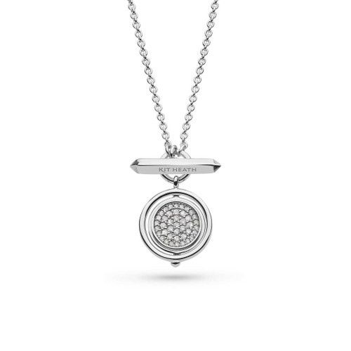 Silver Revival Eclipse Lux Pave Spinner Necklace
