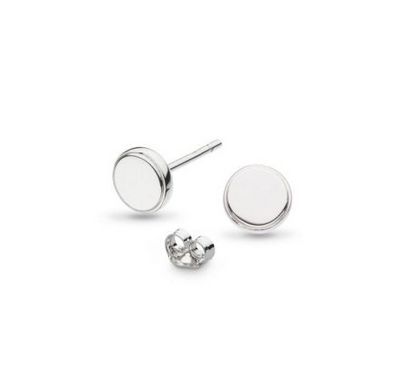 Silver Revival Eclipse Disc Stud Earrings