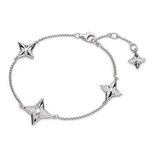 Silver Empire Astoria Tri-Star Bracelet
