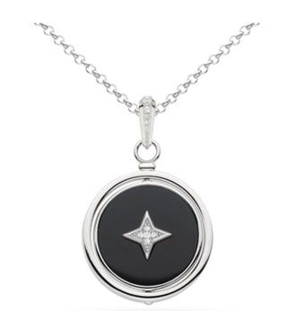 Silver Revival Astoria Nocturne Onyx Spinner Necklace
