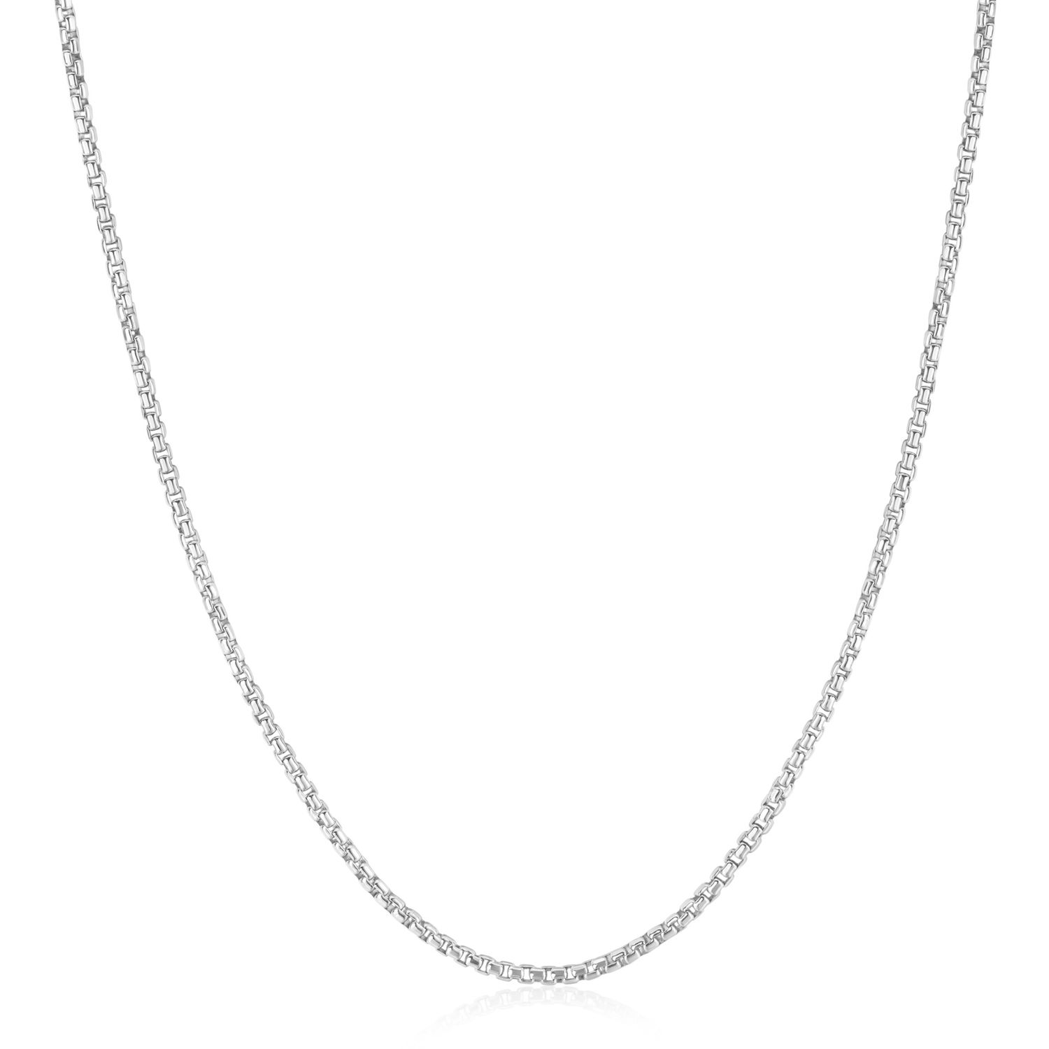 Silver Pop Charms Box Link Chain Necklace, Metal: Silver