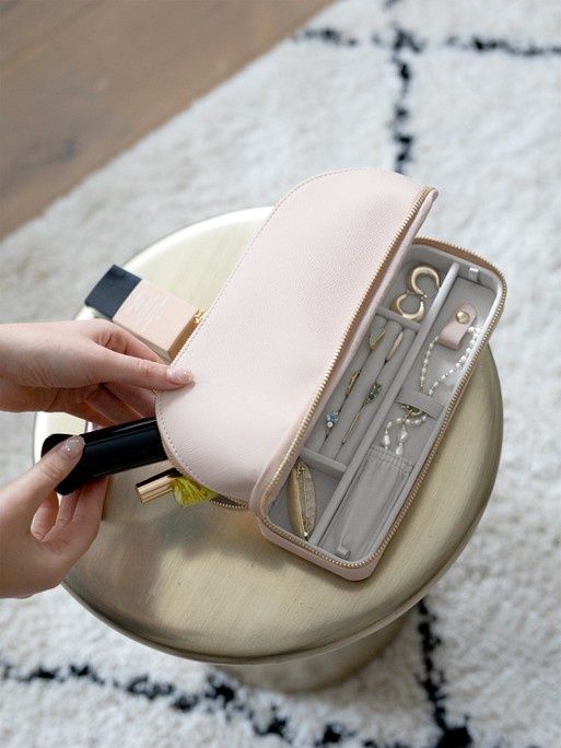 Blush Pink Cosmetic and Jewellery Bag