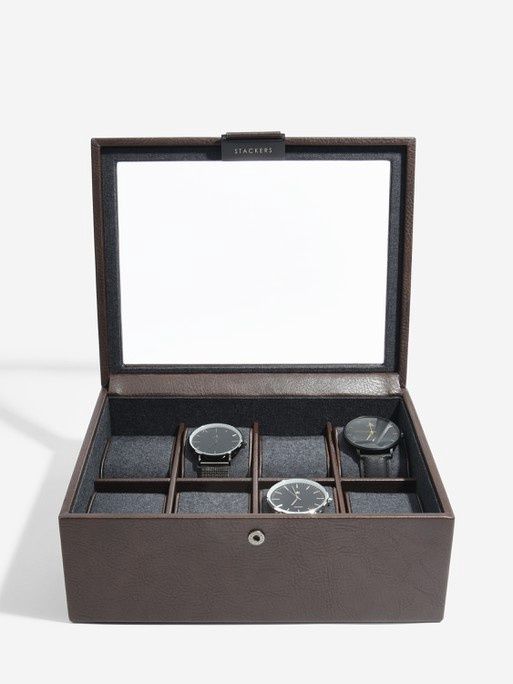 Brown 8 Piece Watch Box