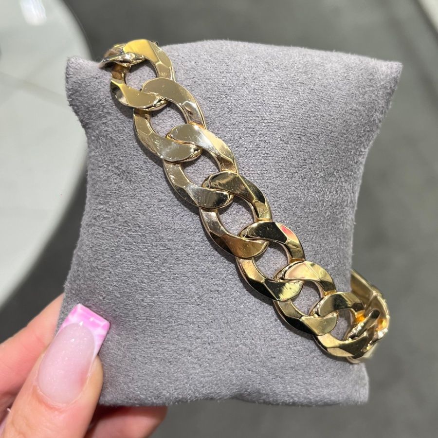 Pre-Owned 9ct Yellow Gold 57.8g Curb Bracelet