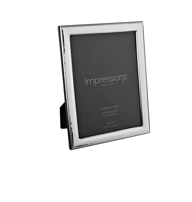 Silver-Plated Narrow Rock Photo Frame 5&quot;x7&quot; by Impressions
