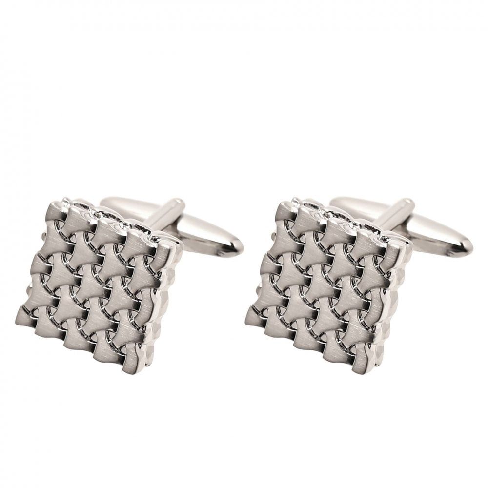 Silver Metal Harvey Makin Chain Cufflinks