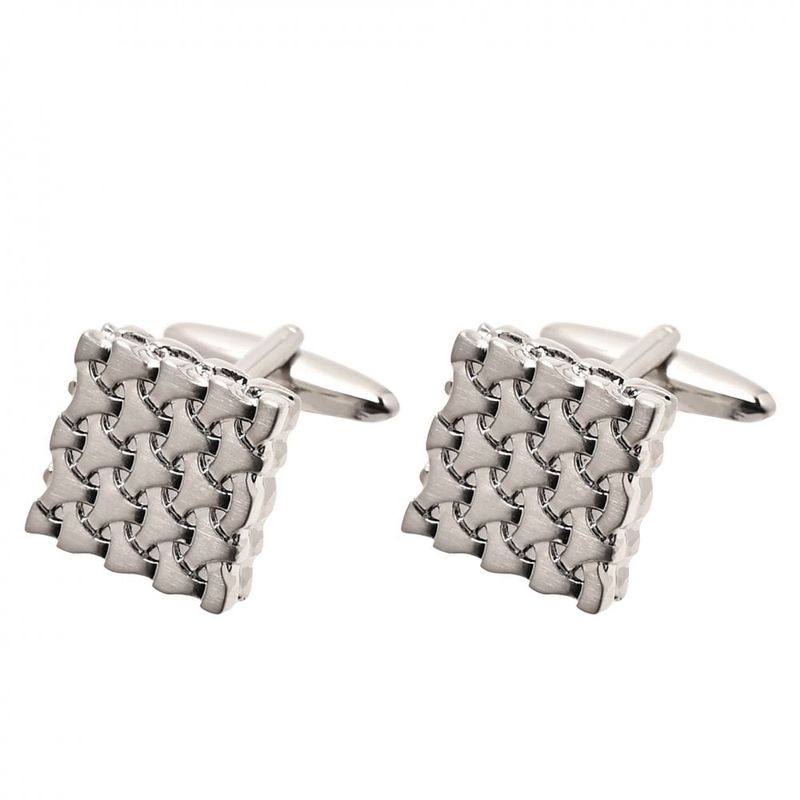 Silver Metal Harvey Makin Chain Cufflinks Silver Metal Harvey Makin Chain Cufflinks