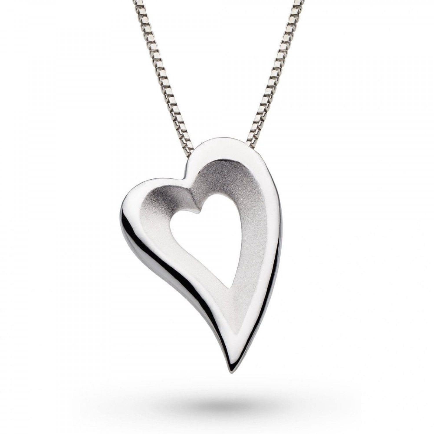 Silver Desire Love Story Heart Grande Slider Necklace