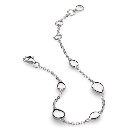 Silver Pebble Station Bracelet