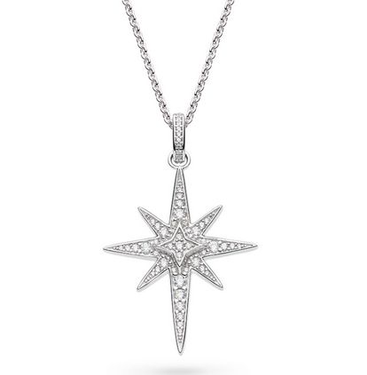 Silver Céleste North Star Lux Pavé Necklace