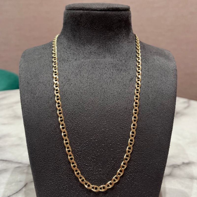 Pre-Owned 9ct Yellow Gold Anchor Chain 19”