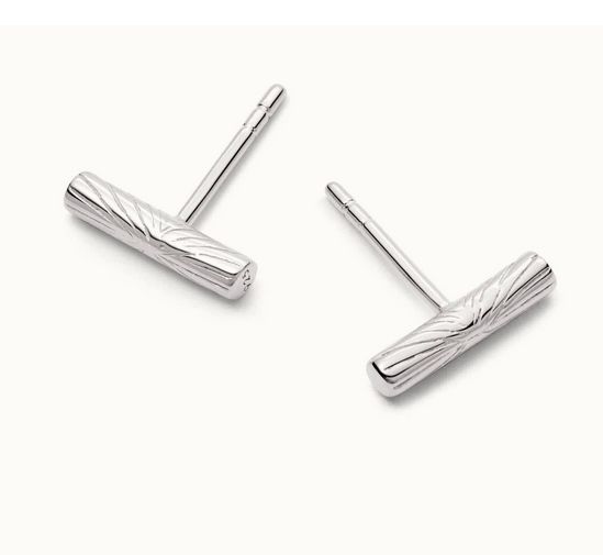 Sterling Silver Estée Lalonde T Bar Stud Earrings