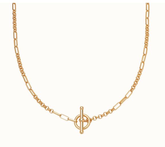 Silver Gold Plated Estée Lalonde Interlock Chain Necklace