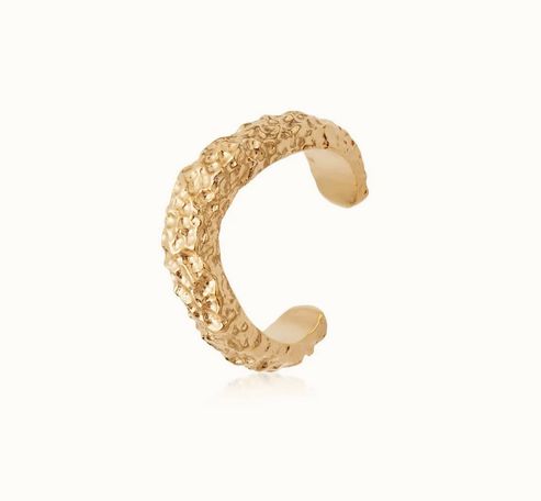 Silver Gold Plated Isla Single Coral Cuff Earring