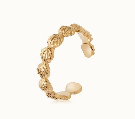 Silver Gold Plated Shell Single Cuff Earring