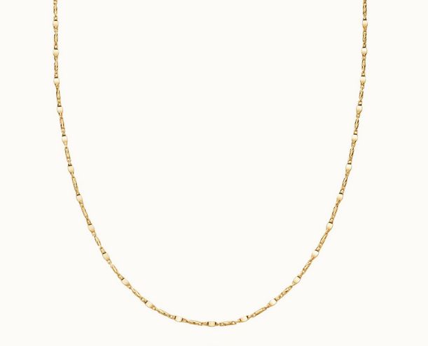 Silver Gold Plated Tidal Twist Chain Necklace, Metal: Sterling Silver with Gold Plating