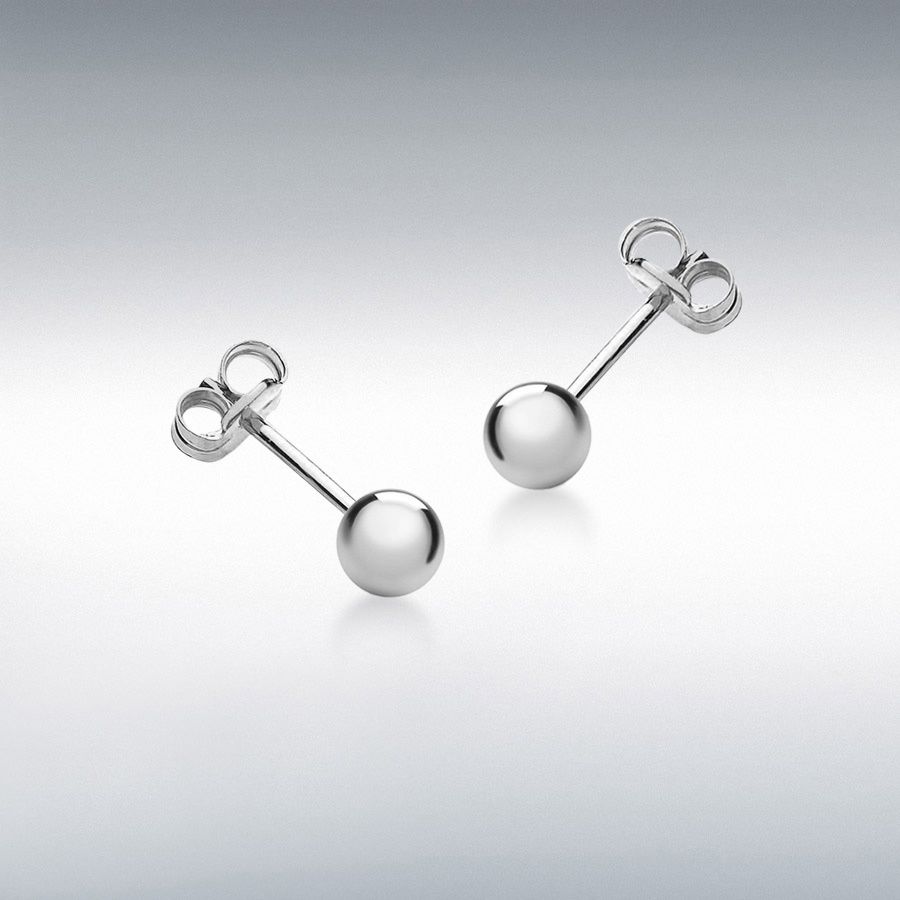 Sterling Silver 4mm Ball Stud Earrings