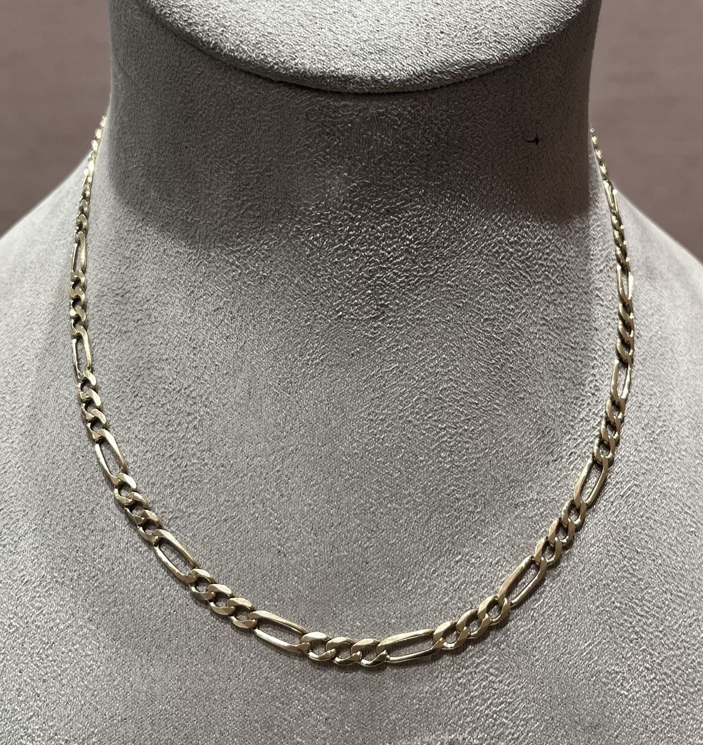 Pre-Owned 9ct Yellow Gold 18” Figaro Chain 12.7g