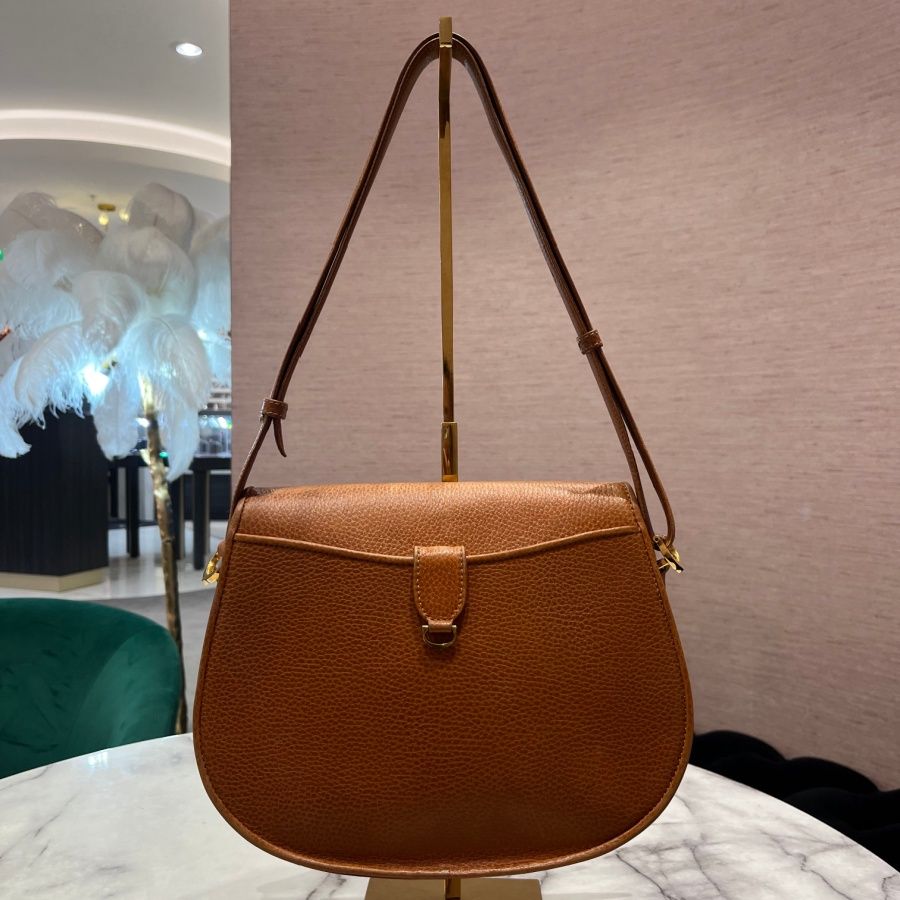 Pre-Owned Must De Cartier Bag in Camel Grained Leather