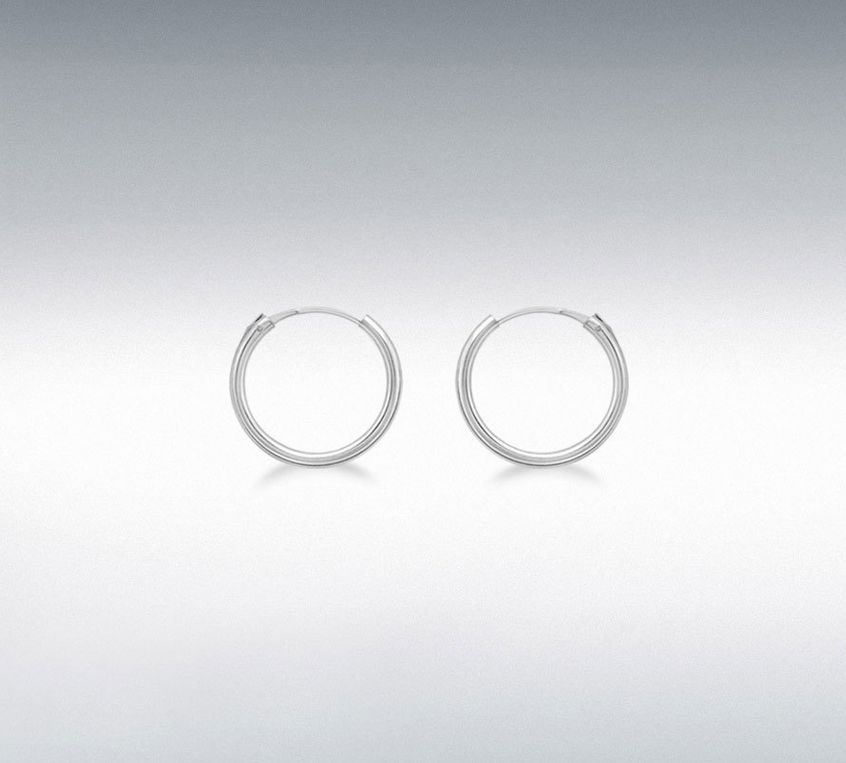 Silver 10mm Hinged Endless Hoop Earrings