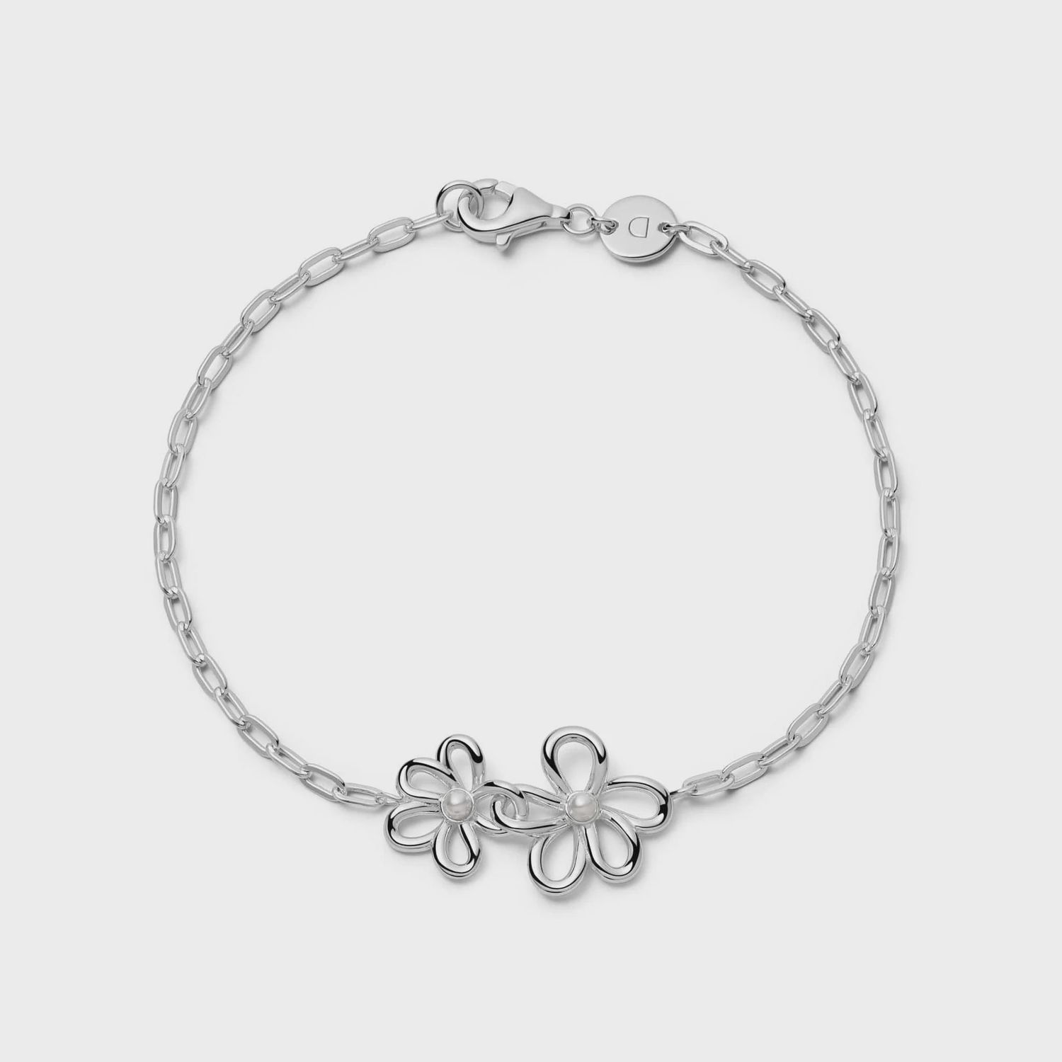 Daisy Bow Bracelet, Metal: Sterling Silver