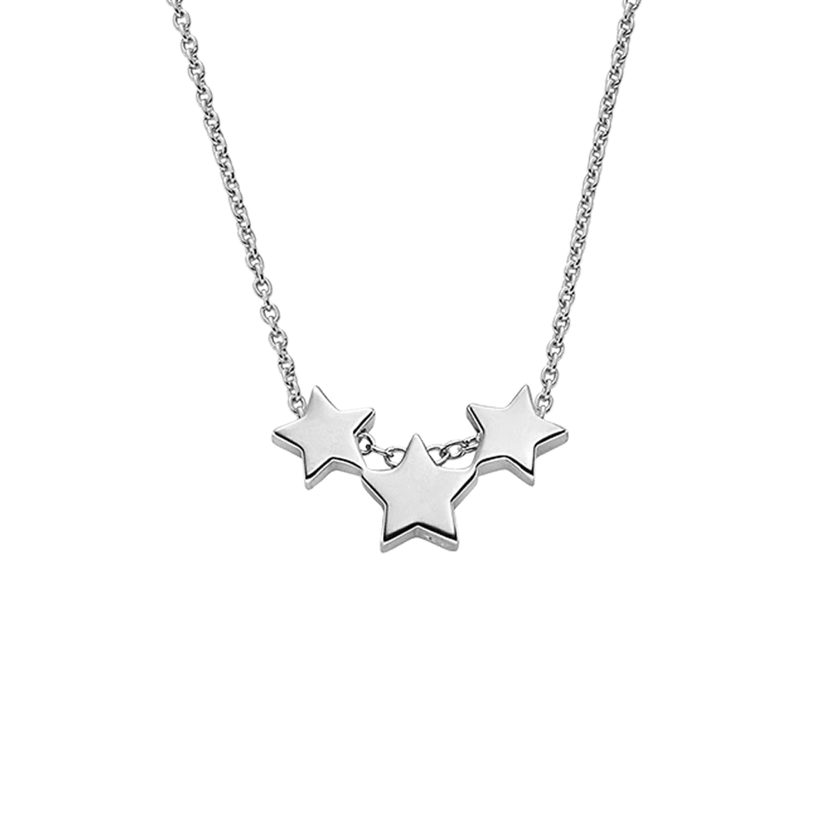 Astra Silver Triple Star Necklace