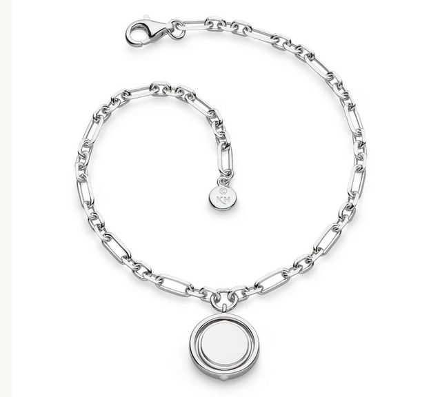 Silver Revival Figaro Chain Spinner Bracelet