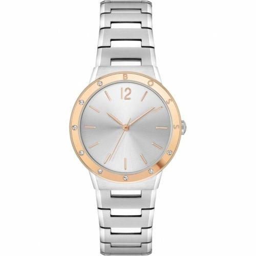 BOSS Breath Steel and Rose Silver Dial Ladies Watch