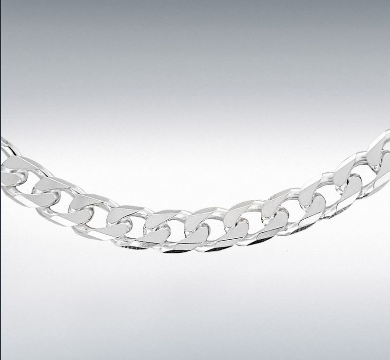Sterling Silver 180 Diamond Cut Curb Chain Sterling Silver 180 Diamond Cut Curb Chain