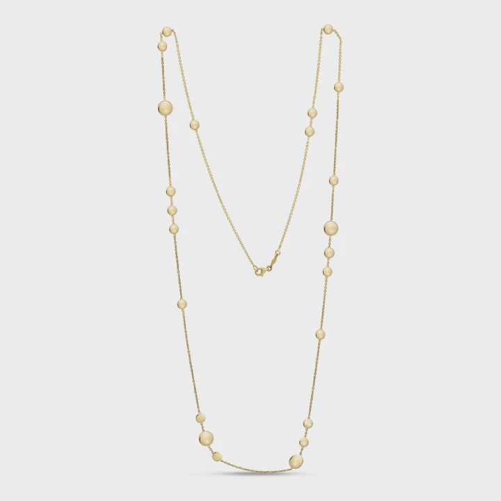 9ct Yellow Gold Flat Round Disc Chain 32 inch