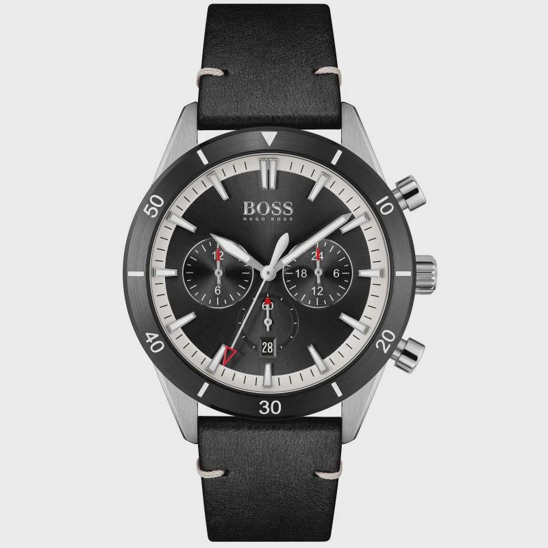 BOSS Santiago Chronograph Mens Watch Black Dial