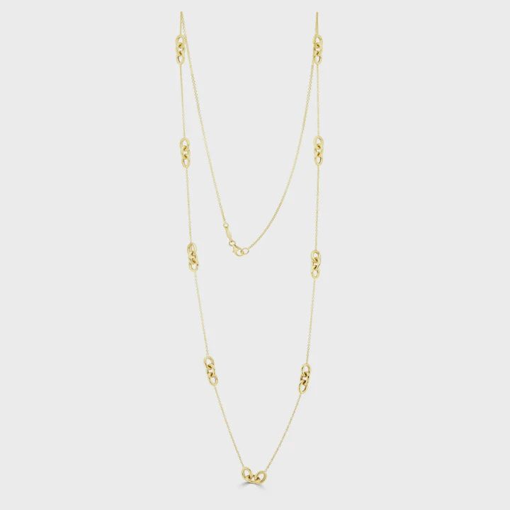 9ct Yellow Gold Oval Links Chain 32 inch