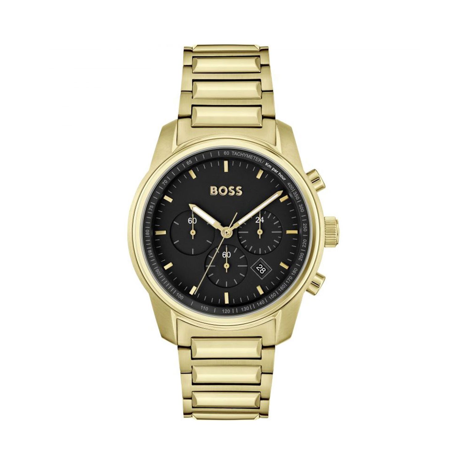 BOSS Gold Plated Trace Mens Watch