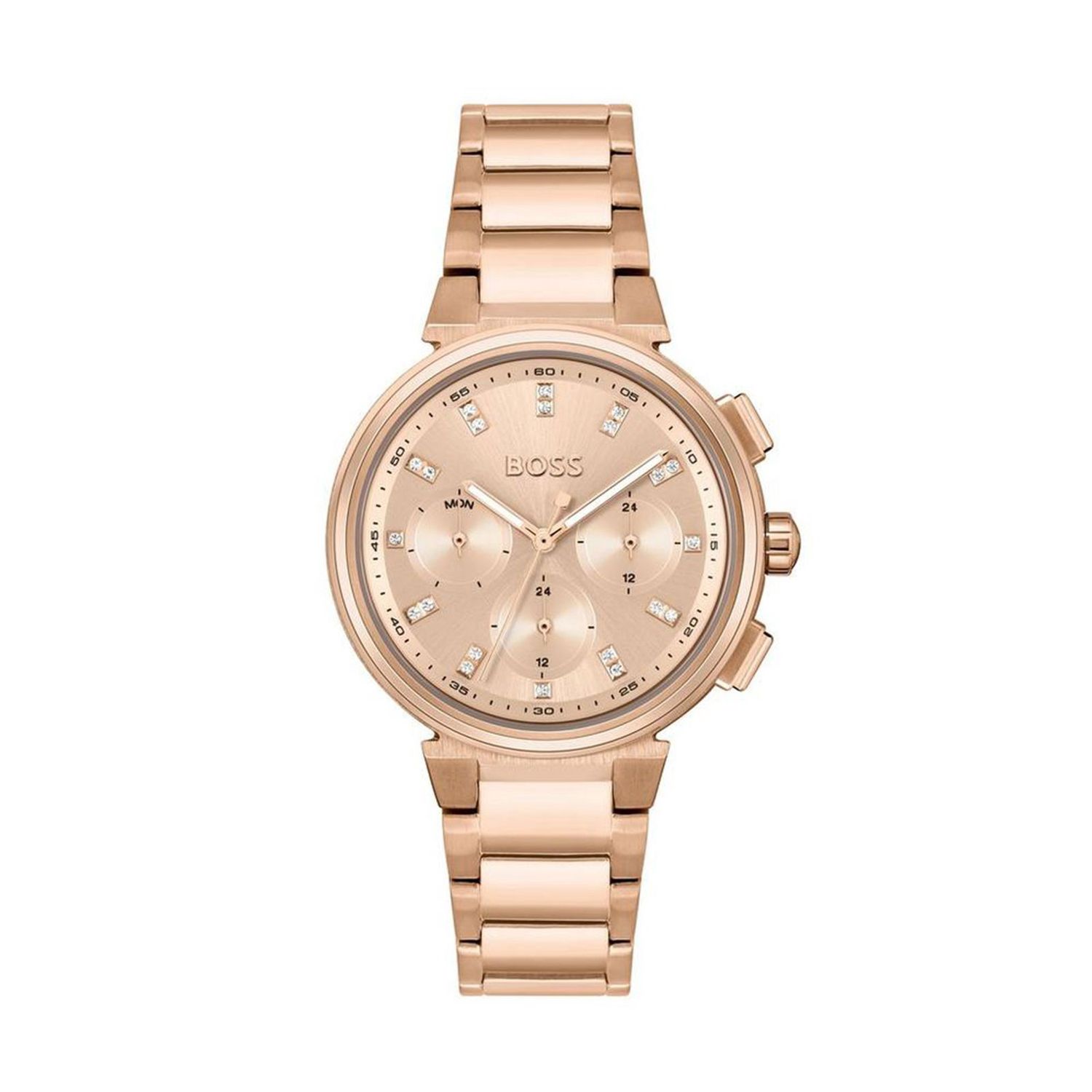 BOSS One Rose Gold Plated Carnation Ladies Watch