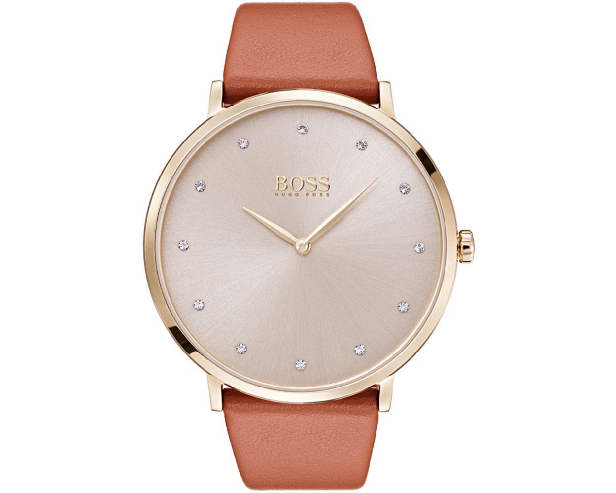 BOSS Jillian Ladies Brown Strap Watch