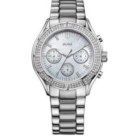 BOSS Ladies Chrono Watch White