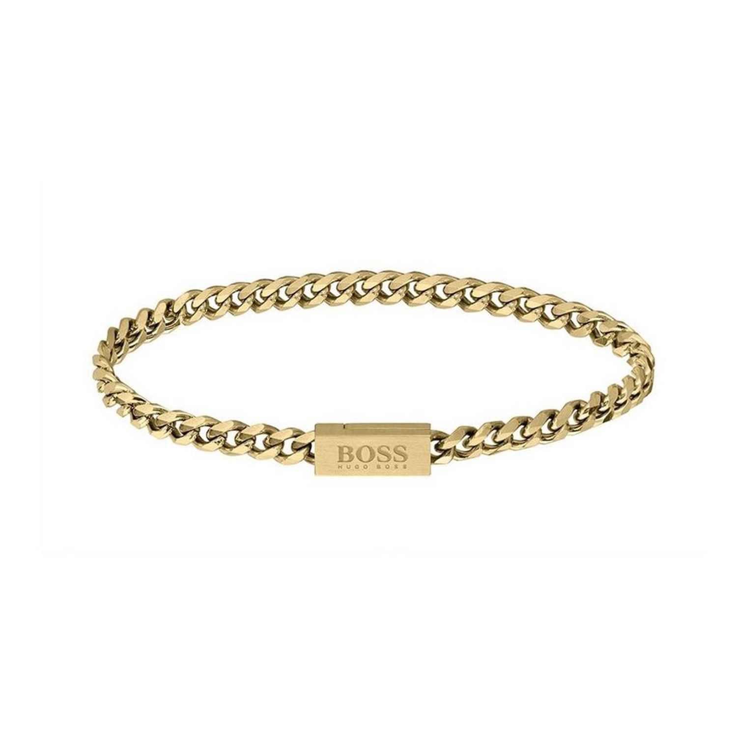 BOSS Chain For Him Gents Bracelet Gold Tone Steel