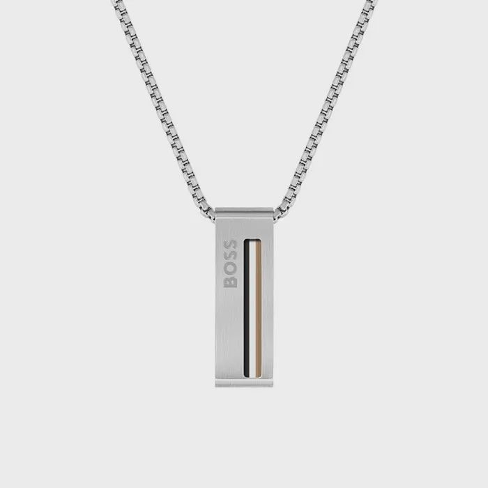 BOSS Sarkis Mens Necklace in Stainless Steel