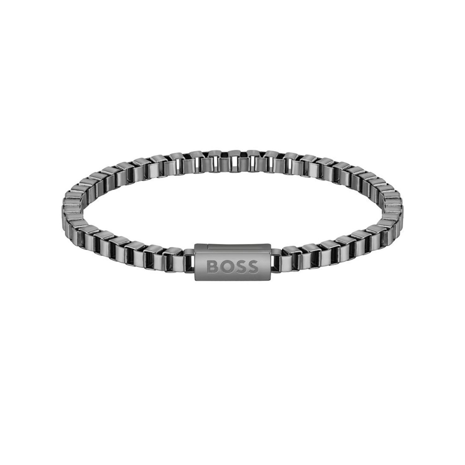BOSS Chain For Him Bracelet Black Steel