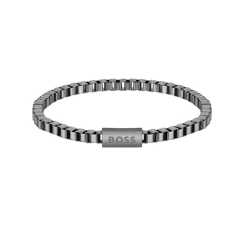 BOSS Chain For Him Bracelet Black Steel