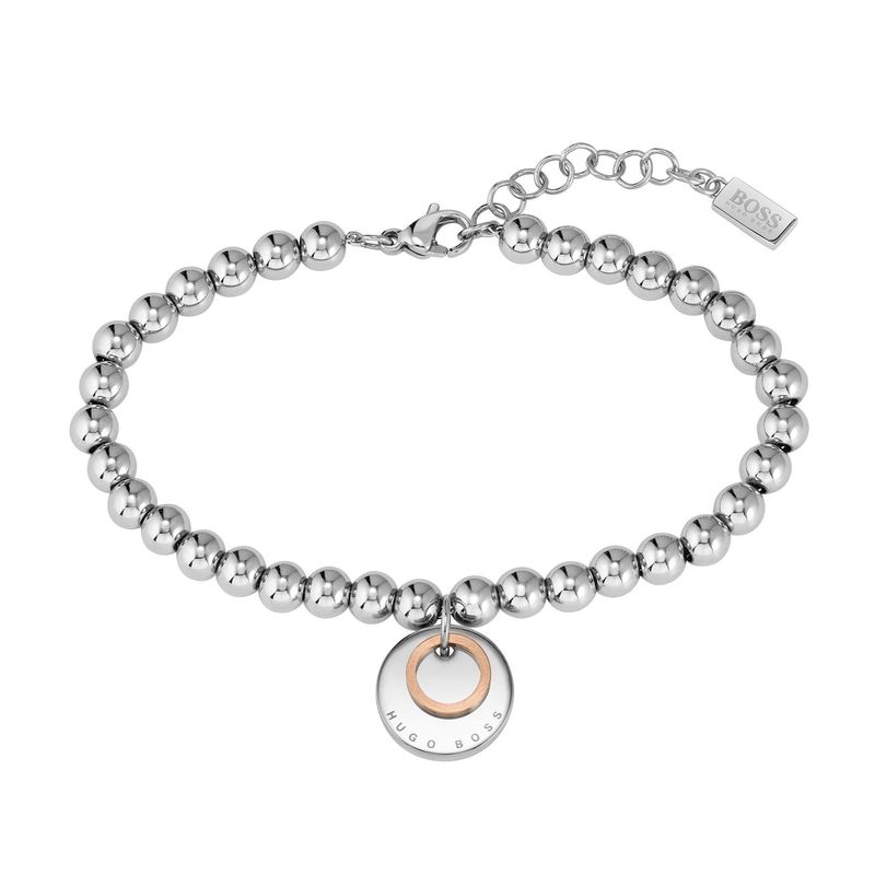 BOSS Stainless Steel  Medallion Bracelet