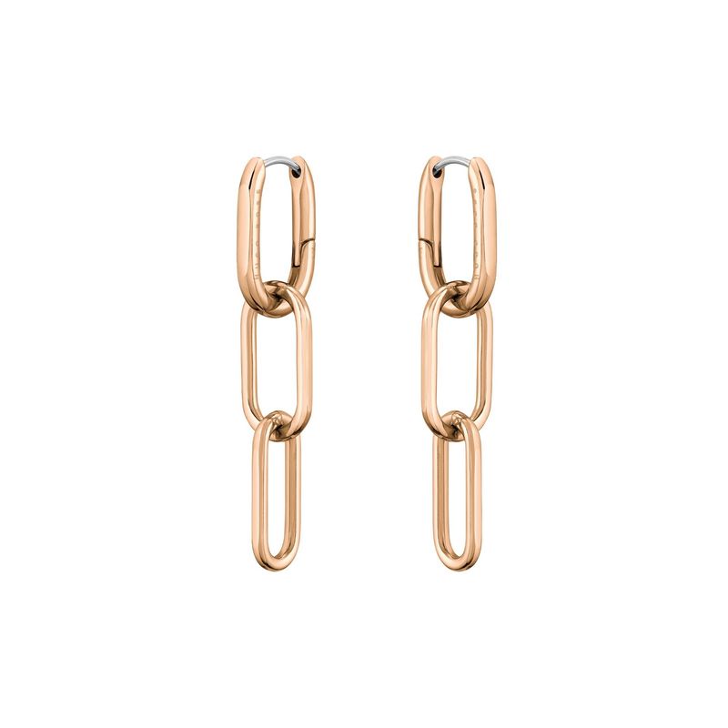 BOSS Ladies Rose Gold Plated Steel Tessa Earrings
