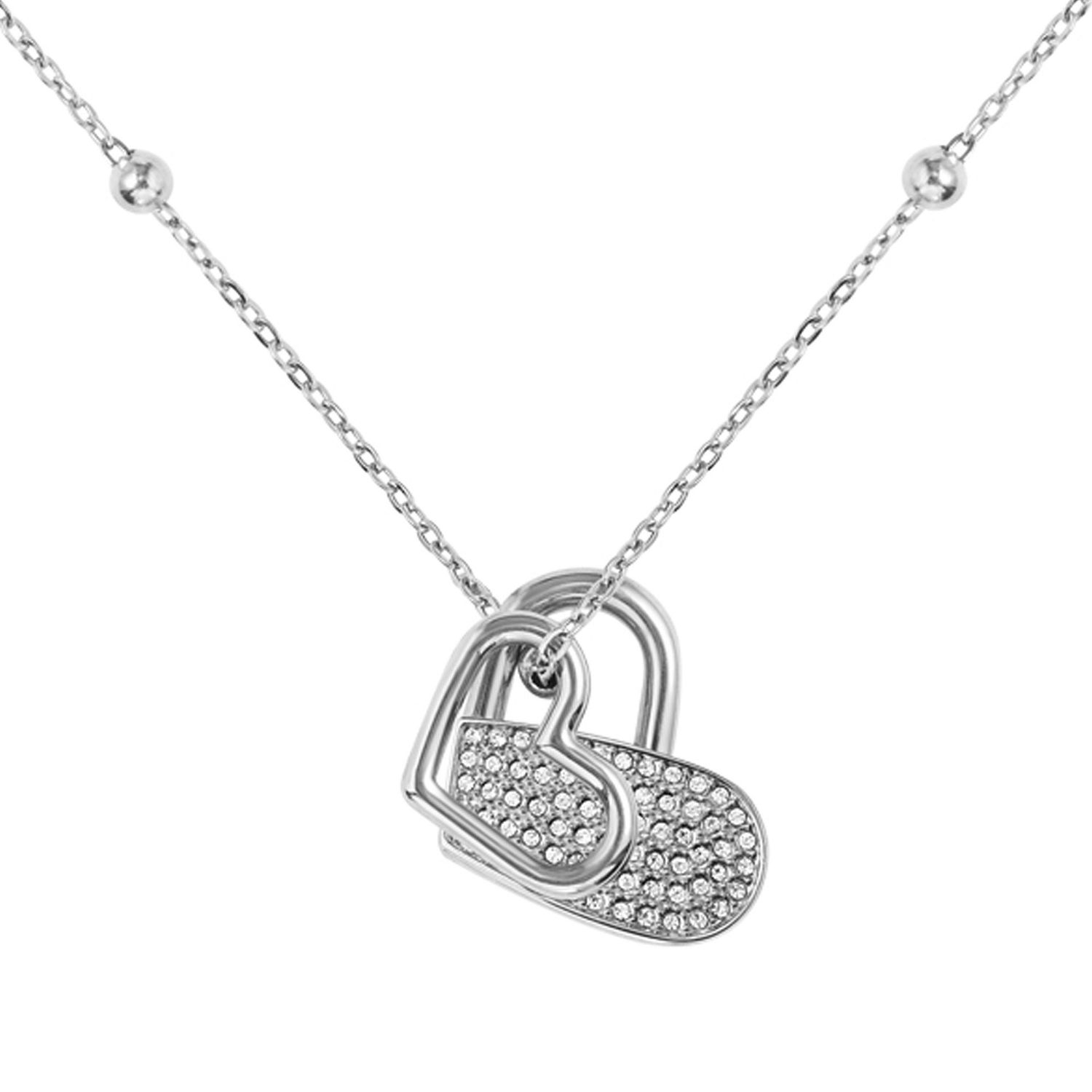 BOSS Stainless Steel Double Heart Necklace