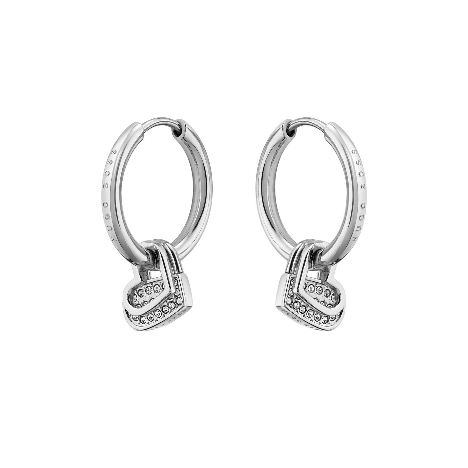 BOSS Stainless Steel Soulmate Hoop Erarings