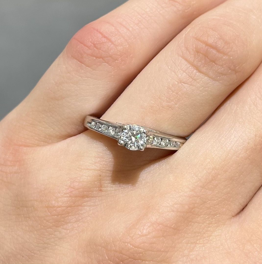 Pre-Owned 14ct White Gold 0.50ct Diamond Solitaire Ring