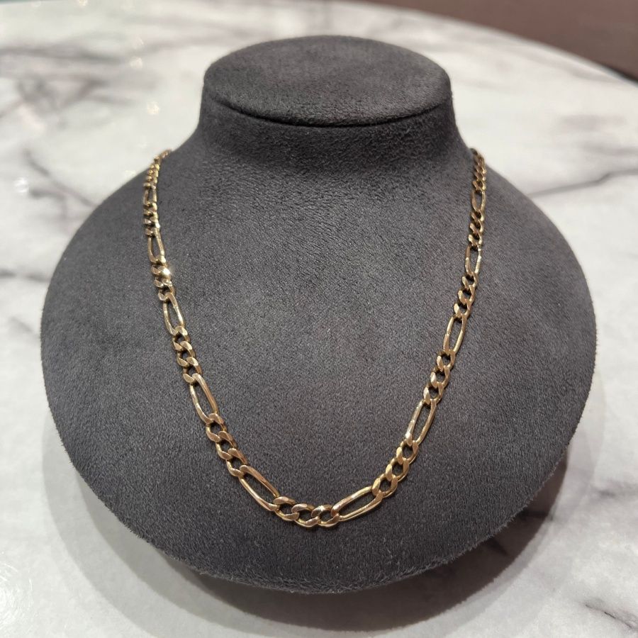 Pre-Owned 9ct Yellow Gold 20” Figaro Chain 12.7g
