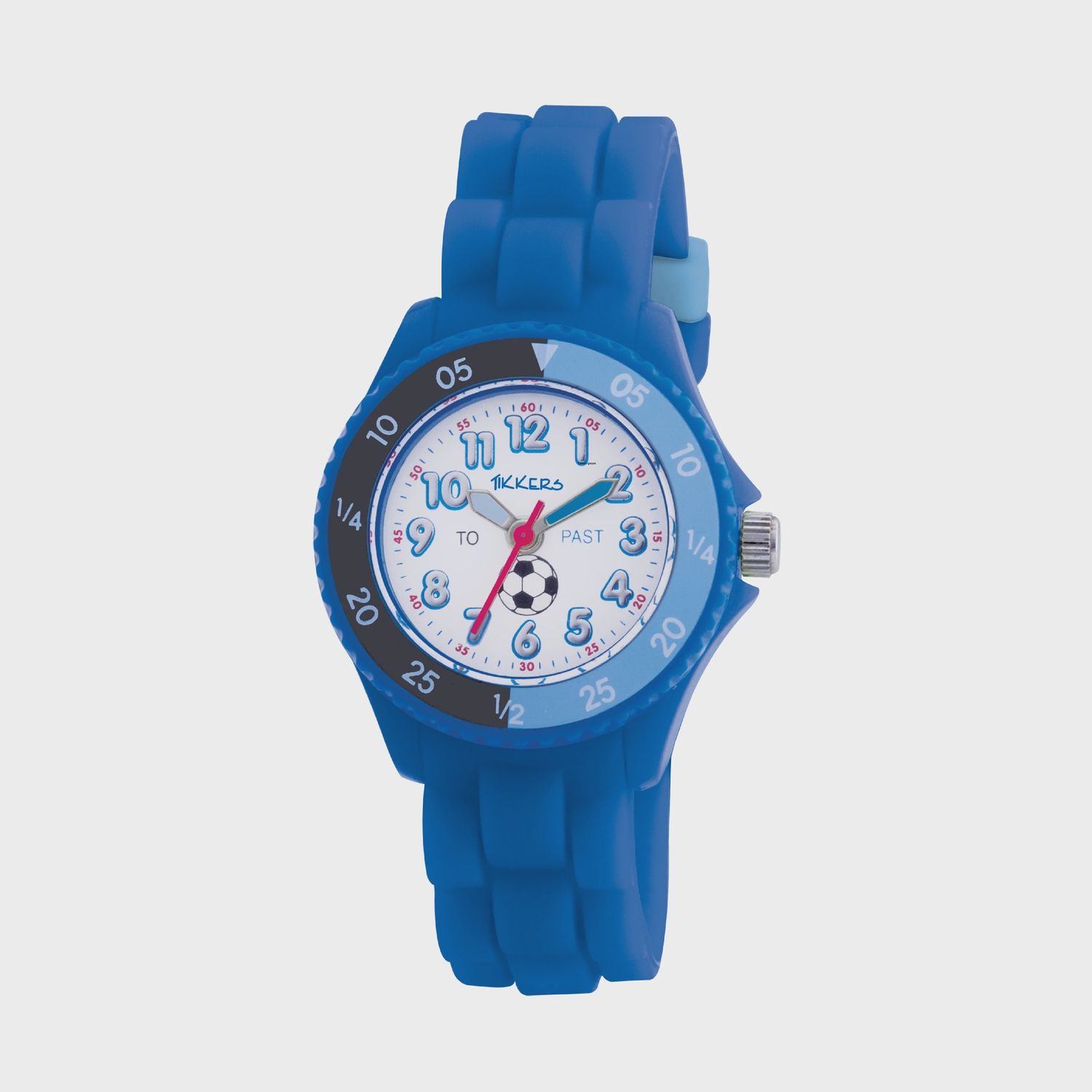 Tikkers Kids Time Teacher Blue Rubber Silicone Strap Watch