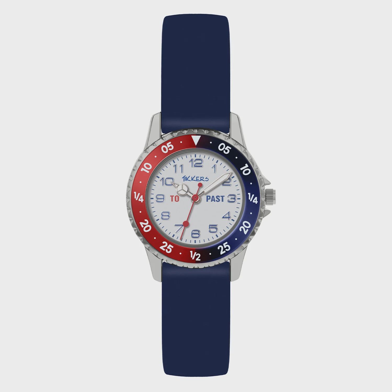 Tikkers Red and Blue Analogue Time Teacher Watch